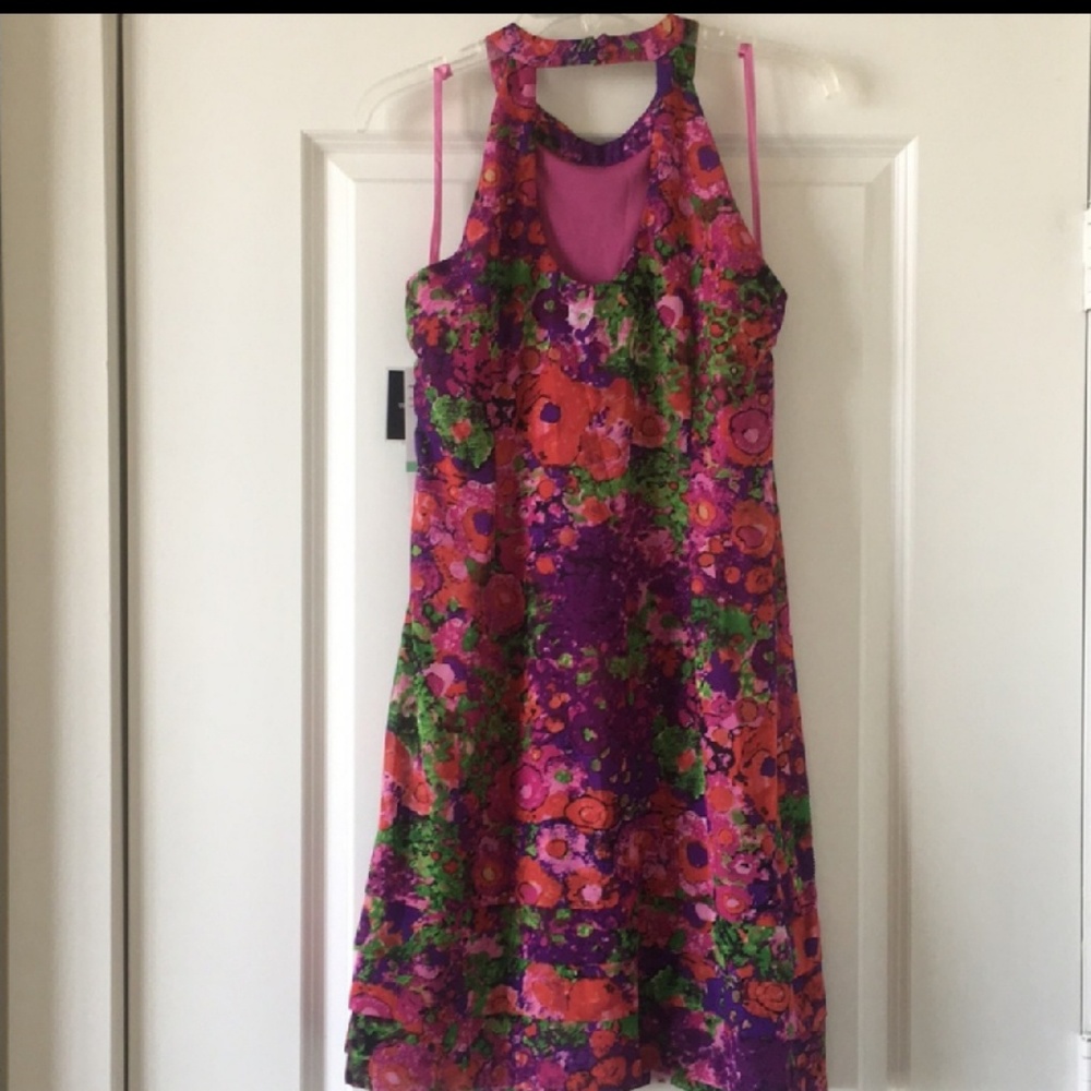 NWT - Ruffled Multi Color Dress - Picture 2 of 7